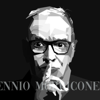 Digital Arts titled "Ennio Morricone Ita…" by Fariza Abdurrazaq, Original Artwork, Digital Print