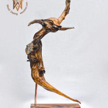 Sculpture titled "Faruk Tak Statue" by Faruk Tak, Original Artwork, Wood