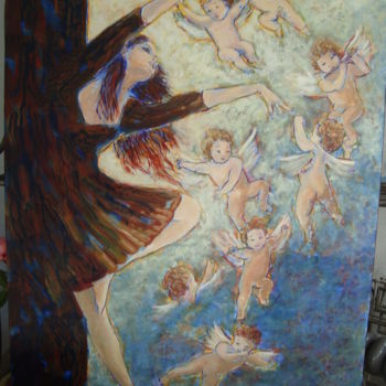 「danse avec les anges」というタイトルの絵画 Fauve En Provenceによって, オリジナルのアートワーク, その他