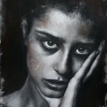 Painting titled "My dark side" by Federica Belloli, Original Artwork, Acrylic Mounted on Wood Stretcher frame