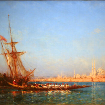 Pintura titulada "Vue d'Istanbul" por Félix Ziem, Obra de arte original, Oleo