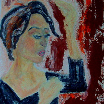 Картина под названием "Женский портрет." - Irina Dubinina, Подлинное произведение искусства, Другой