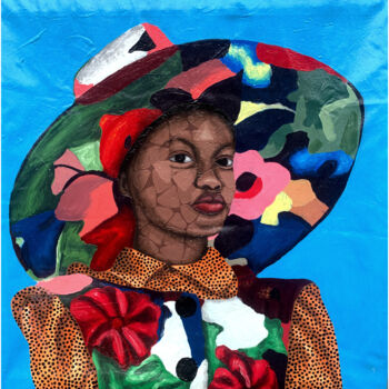 Peinture intitulée "Beauty in Me" par Feranmi Oyeleye, Œuvre d'art originale, Acrylique