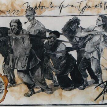 Drawing titled "Serie "Del Periplo…" by Fermin Fleites, Original Artwork, Charcoal