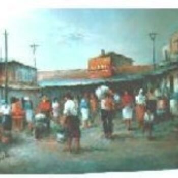 Pintura titulada "Mercado" por Fernando Valenzuela, Obra de arte original