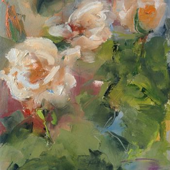 제목이 "La Rose"인 미술작품 Philippe Bucher로, 원작, 기름