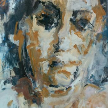 Painting titled "Portrait" by Philippe Bucher, Original Artwork, Acrylic