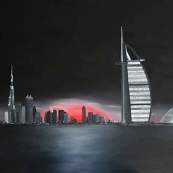 "Dubai - The Revelat…" başlıklı Tablo Fil Cool tarafından, Orijinal sanat, Petrol Ahşap Sedye çerçevesi üzerine monte edilmiş