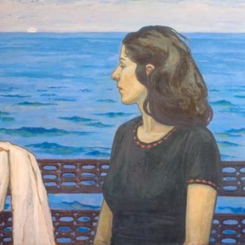 Malerei mit dem Titel "испанка" von Evgeniya Filonenko, Original-Kunstwerk, Öl