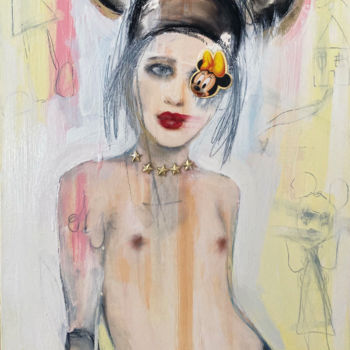 Картина под названием "Lola in mickey mous…" - Fiona Maclean, Подлинное произведение искусства, Масло
