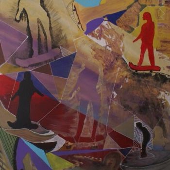 Pittura intitolato "Skaterboard" da Fiore, Opera d'arte originale