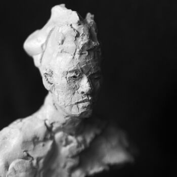 Sculpture titled "Clay Face 15" by Fleur Elise Noble, Original Artwork, Terra cotta
