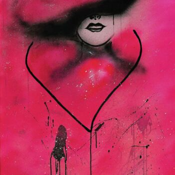 "Wallart color pink" başlıklı Tablo Fleur Keil tarafından, Orijinal sanat, Mürekkep