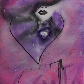 "Wallart color violet" başlıklı Tablo Fleur Keil tarafından, Orijinal sanat, Sprey boya