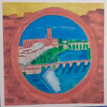 Pittura intitolato "vue d'albi" da Fbscnv, Opera d'arte originale, Acrilico