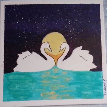 Pittura intitolato "Le cygne" da Fbscnv, Opera d'arte originale, Acrilico