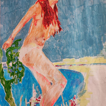 Painting titled "Soie sauvage" by Florence Pinel, Original Artwork, Acrylic