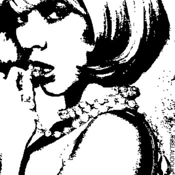 Digital Arts titled "Sylvie Vartan en No…" by Florence Selaudoux, Original Artwork, Digital Painting