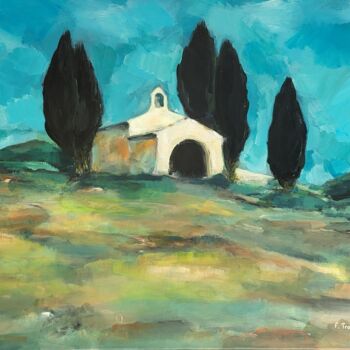 Pintura intitulada "La Chapelle Sainte…" por Florence Trottoli, Obras de arte originais, Acrílico