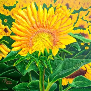 제목이 "Sunflower"인 미술작품 Floris Betrouw로, 원작, 아크릴