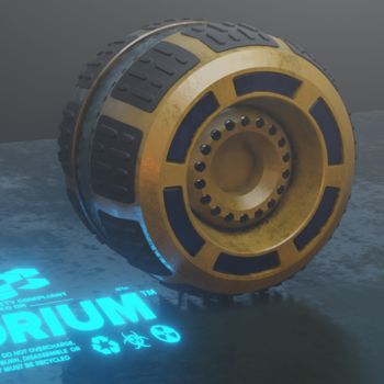 Digital Arts titled "Thorium wheel" by Fokda, Original Artwork, 3D Modeling