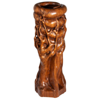 제목이 "Troll king's cup"인 조형물 Francesc Serra로, 원작, 나무