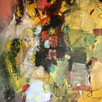 Painting titled "EFFETS TELLURIQUE.16" by Francine Scrignac, Original Artwork, Acrylic