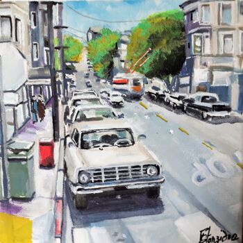 Painting titled "Rue de San Francisc…" by Francis Stanzione, Original Artwork, Acrylic