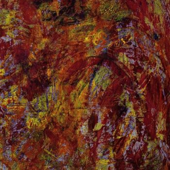 Pintura titulada "quadrado vermelho" por Francisco Mendes, Obra de arte original, Oleo