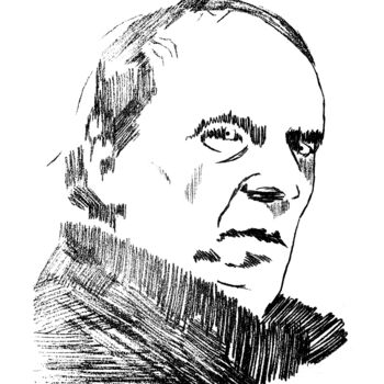 Tekening getiteld "dario Argento" door Franck Canorel, Origineel Kunstwerk, Grafiet