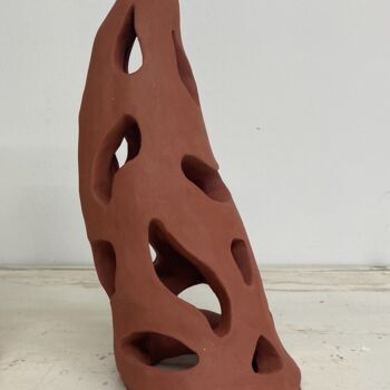 Sculpture titled "Aloe Rossa 2" by Franck Scala, Original Artwork, Ceramics