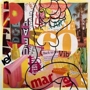 Collages intitulée "Chiquita Ibiza" par Franck Truffaut, Œuvre d'art originale, Collages