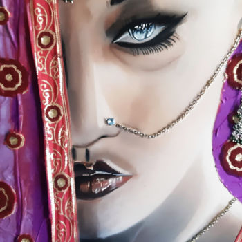 Фотография под названием "Hindous Woman" - François/Customisation, Подлинное произведение искусства, Цифровая живопись