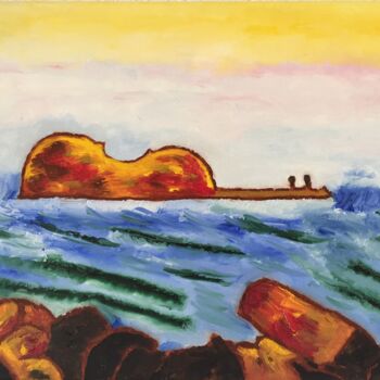 Peinture intitulée "#Le son de la Mer" par François Martigné, Œuvre d'art originale, Huile