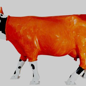 Painting titled "01-01-a-vache-de-ch…" by Francois Mollon Gros-Desormeaux, Original Artwork