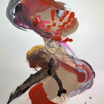 绘画 标题为“HOMME DROIT” 由Francoise Leblanc, 原创艺术品, 丙烯