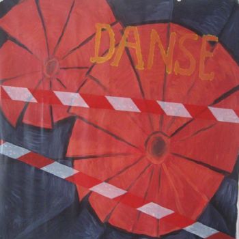 Painting titled "danse futuriste" by François Falet, Original Artwork