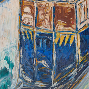 Painting titled "El Subte" by Frank'O Orsi Pittore Espressionista, Original Artwork, Oil