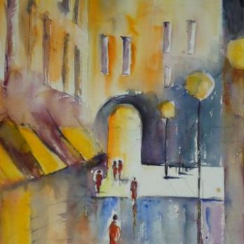 Peinture intitulée "Dans la rue" par Françoise Sorrel, Œuvre d'art originale