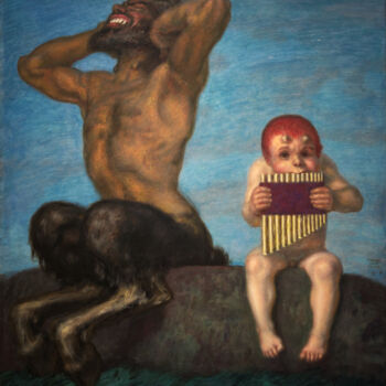 Pintura titulada "Dissonance" por Franz Von Stuck, Obra de arte original, Oleo