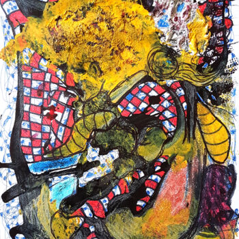 Картина под названием "14/09/23" - Franziska Kolbe, Подлинное произведение искусства, Чернила