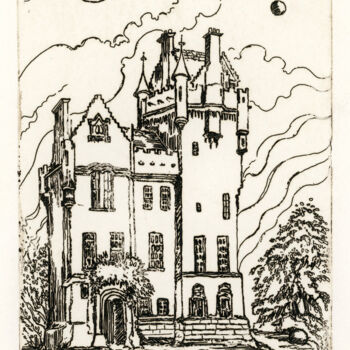 Printmaking titled "Brodick Castle" by Fraser Maciver (1960 - 2019), Original Artwork, Etching