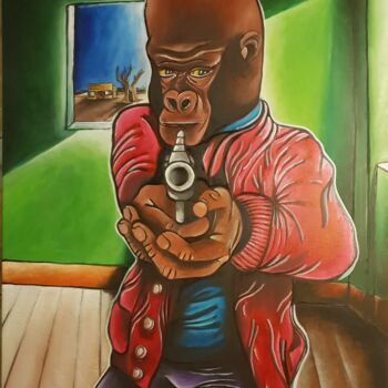 Pintura titulada "Mesrine" por Fred Besnardiere, Obra de arte original, Oleo