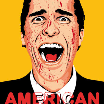 Digital Arts titled "American Psycho #1" by Fred Pabion, Original Artwork, 2D Digital Work