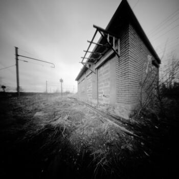 Photography titled "La gare" by Frédéric Duchesnay, Original Artwork, Analog photography