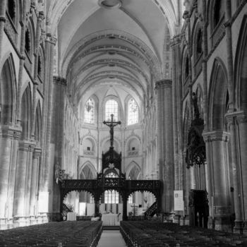 Fotografia intitulada "Eglise" por Frédéric Duchesnay, Obras de arte originais, Fotografia de filme