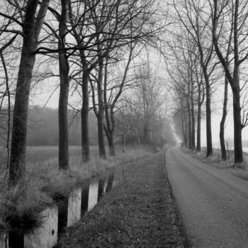 Fotografie getiteld "Une route" door Frédéric Duchesnay, Origineel Kunstwerk, Film fotografie