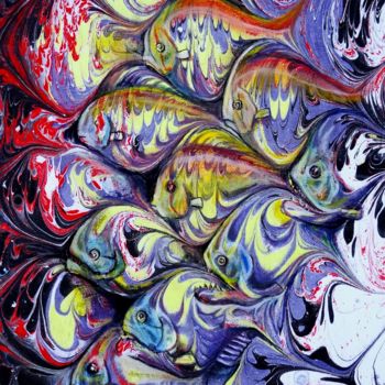 Pintura titulada "peinture-les-opport…" por Freddy Blackberry, Obra de arte original, Otro