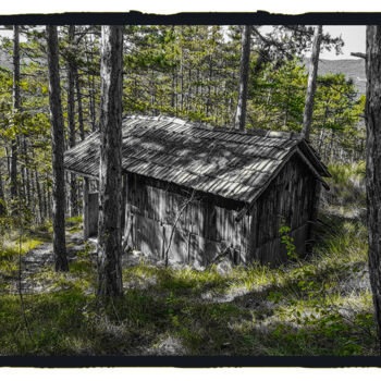 Fotografia intitulada "Cabane forestière" por Frédéric Bons, Obras de arte originais, Fotografia digital