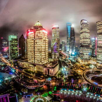 Fotografie mit dem Titel "Escale à Shanghai" von Frederic Bos, Original-Kunstwerk, Digitale Fotografie